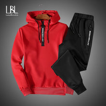 Load image into Gallery viewer, Men Clothing Set Sportswear Suit Autumn New Hoodies Sweatshirts Sporting Sets Men's Tracksuits Two Piece Hoodies+Pants 2pcs Sets
