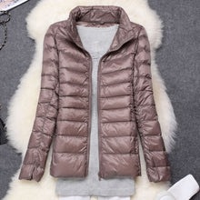 Load image into Gallery viewer, Women Ultralight Thin White Duck Down Hooded Jackets
