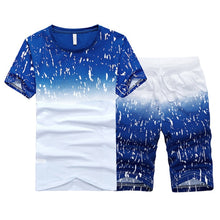 Load image into Gallery viewer, Tracksuit Male 2020 Men Clothing Sportswear Set Fitness Summer Print Men Shorts + T shirt Men's Suit 2 Pieces Sets Plus Size 4XL
