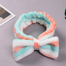 Load image into Gallery viewer, New Letter "OMG" Coral Fleece Soft Bow Headbands for women
