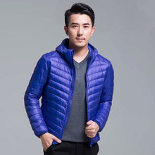 Load image into Gallery viewer, Men's All-Season Ultra Lightweight Packable Down Jacket Water and Wind-Resistant Breathable Coat Big Size Men Hoodies Jackets
