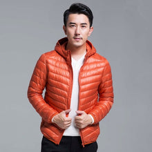 Load image into Gallery viewer, Men's All-Season Ultra Lightweight Packable Down Jacket Water and Wind-Resistant Breathable Coat Big Size Men Hoodies Jackets
