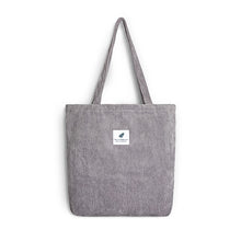Load image into Gallery viewer, Women Corduroy Canvas Tote Handbag Female Cloth Shoulder Bags Young Ladies Casual Shopping Bag Girls Reusable Folding Bags
