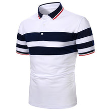Load image into Gallery viewer, Men Polo Men Shirt Short Sleeve Polo Shirt Contrast Color Summer Streetwear

