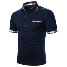 Load image into Gallery viewer, Men Polo Men Shirt Short Sleeve Polo Shirt Contrast Color Summer Streetwear
