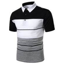 Load image into Gallery viewer, Men Polo Men Shirt Short Sleeve Polo Shirt Contrast Color Summer Streetwear
