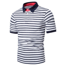 Load image into Gallery viewer, Men Polo Men Shirt Short Sleeve Polo Shirt Contrast Color Summer Streetwear
