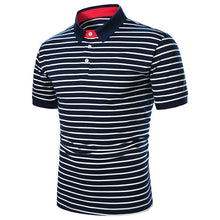 Load image into Gallery viewer, Men Polo Men Shirt Short Sleeve Polo Shirt Contrast Color Summer Streetwear
