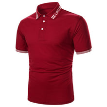 Load image into Gallery viewer, Men Polo Men Shirt Short Sleeve Polo Shirt Contrast Color Summer Streetwear
