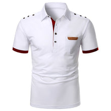 Load image into Gallery viewer, Men Polo Men Shirt Short Sleeve Polo Shirt Contrast Color Summer Streetwear
