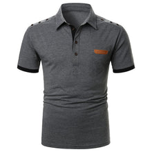 Load image into Gallery viewer, Men Polo Men Shirt Short Sleeve Polo Shirt Contrast Color Summer Streetwear
