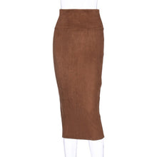 Load image into Gallery viewer, CNYISHE Midi High Waist Suede Pencil Skirts
