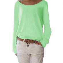 Load image into Gallery viewer, Solid Color Comfortable Casual Round Neck Long Sleeve Knitted T-shirt
