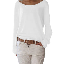 Load image into Gallery viewer, Solid Color Comfortable Casual Round Neck Long Sleeve Knitted T-shirt
