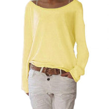 Load image into Gallery viewer, Solid Color Comfortable Casual Round Neck Long Sleeve Knitted T-shirt
