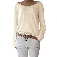 Load image into Gallery viewer, Solid Color Comfortable Casual Round Neck Long Sleeve Knitted T-shirt

