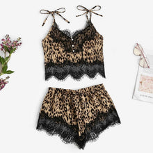 Load image into Gallery viewer, Sexy Lace Leopard Print Pajamas
