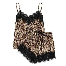 Load image into Gallery viewer, Sexy Lace Leopard Print Pajamas
