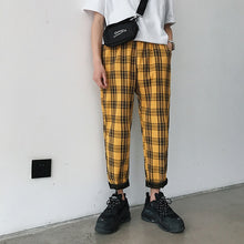 Load image into Gallery viewer, LAPPSTER-Youth Streetwear Black Plaid Pants Men Joggers
