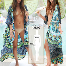 Load image into Gallery viewer, Embroidery Kaftan Tunic Cover up Swimsuit
