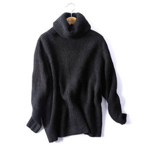 Load image into Gallery viewer, BIAORUINA Women Oversize Basic Knitted Turtleneck Sweater

