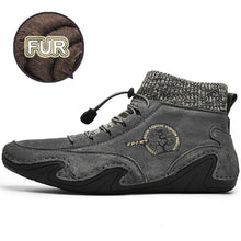 Load image into Gallery viewer, Men Winter Boots Leather Outdoor Light Ankle Antislip
