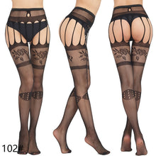 Load image into Gallery viewer, Woman Sexy Lingerie Pantyhose Erotic Stockings Mesh Open Crotch Fishnet
