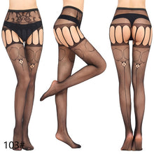 Load image into Gallery viewer, Woman Sexy Lingerie Pantyhose Erotic Stockings Mesh Open Crotch Fishnet
