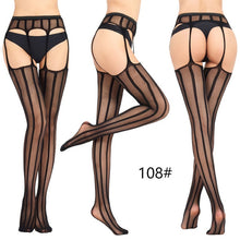 Load image into Gallery viewer, Woman Sexy Lingerie Pantyhose Erotic Stockings Mesh Open Crotch Fishnet
