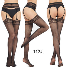 Load image into Gallery viewer, Woman Sexy Lingerie Pantyhose Erotic Stockings Mesh Open Crotch Fishnet
