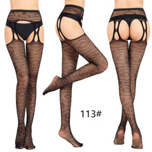 Load image into Gallery viewer, Woman Sexy Lingerie Pantyhose Erotic Stockings Mesh Open Crotch Fishnet
