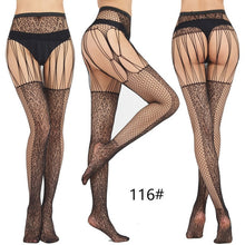 Load image into Gallery viewer, Woman Sexy Lingerie Pantyhose Erotic Stockings Mesh Open Crotch Fishnet
