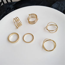 Load image into Gallery viewer, Hip-hop/Rock Metal Geometry Circular Punk Rings Set
