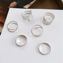 Load image into Gallery viewer, Hip-hop/Rock Metal Geometry Circular Punk Rings Set
