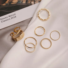 Load image into Gallery viewer, Hip-hop/Rock Metal Geometry Circular Punk Rings Set
