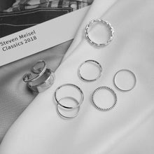 Load image into Gallery viewer, Hip-hop/Rock Metal Geometry Circular Punk Rings Set
