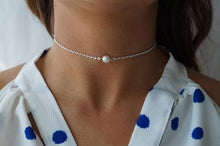 Load image into Gallery viewer, Pearl Bead Chain Choker Necklace
