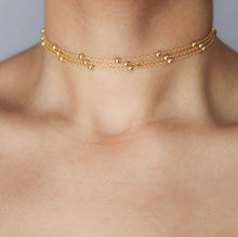 Load image into Gallery viewer, Pearl Bead Chain Choker Necklace
