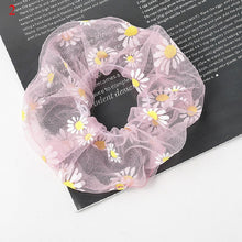 Load image into Gallery viewer, Sweet Embroidery Flowers Mesh Scrunchies Women
