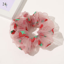 Load image into Gallery viewer, Sweet Embroidery Flowers Mesh Scrunchies Women
