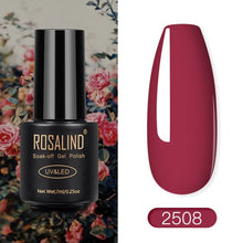 Load image into Gallery viewer, ROSALIND Nail Polish Red Nude Series Polish All For Manicure Nails Art Semi Permanent Gel UV LED Soff Off Hybrid Varnishes
