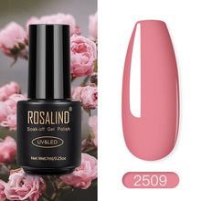 Load image into Gallery viewer, ROSALIND Nail Polish Red Nude Series Polish All For Manicure Nails Art Semi Permanent Gel UV LED Soff Off Hybrid Varnishes

