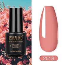 Load image into Gallery viewer, ROSALIND Nail Polish Red Nude Series Polish All For Manicure Nails Art Semi Permanent Gel UV LED Soff Off Hybrid Varnishes
