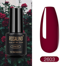 Load image into Gallery viewer, ROSALIND Nail Polish Red Nude Series Polish All For Manicure Nails Art Semi Permanent Gel UV LED Soff Off Hybrid Varnishes
