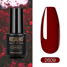 Load image into Gallery viewer, ROSALIND Nail Polish Red Nude Series Polish All For Manicure Nails Art Semi Permanent Gel UV LED Soff Off Hybrid Varnishes
