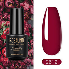 Load image into Gallery viewer, ROSALIND Nail Polish Red Nude Series Polish All For Manicure Nails Art Semi Permanent Gel UV LED Soff Off Hybrid Varnishes
