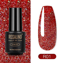Load image into Gallery viewer, ROSALIND Nail Polish Red Nude Series Polish All For Manicure Nails Art Semi Permanent Gel UV LED Soff Off Hybrid Varnishes
