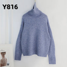 Load image into Gallery viewer, Aachoae Autumn Winter Women Knitted Turtleneck Cashmere Sweater
