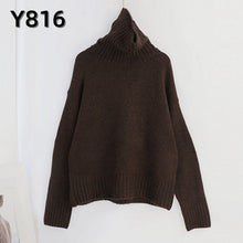 Load image into Gallery viewer, Aachoae Autumn Winter Women Knitted Turtleneck Cashmere Sweater
