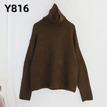 Load image into Gallery viewer, Aachoae Autumn Winter Women Knitted Turtleneck Cashmere Sweater
